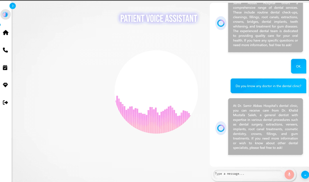 AI Voice + Text Agent for a hospital
